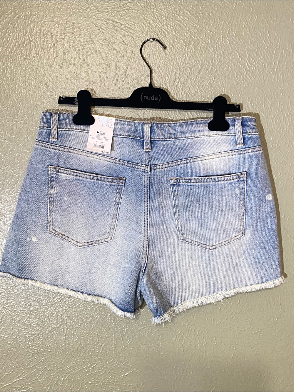 Time and Tru Light Blue Distressed Denim Shorts - Picture 2 of 6